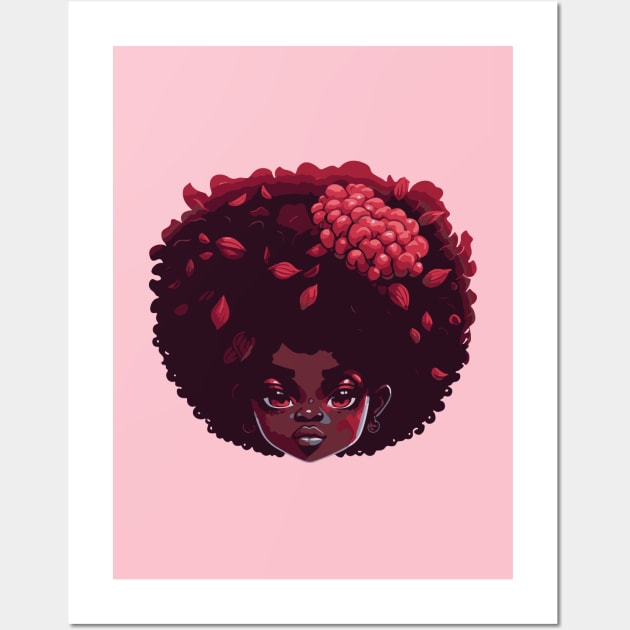 Cute black girl Wall Art by Nunae_Designs